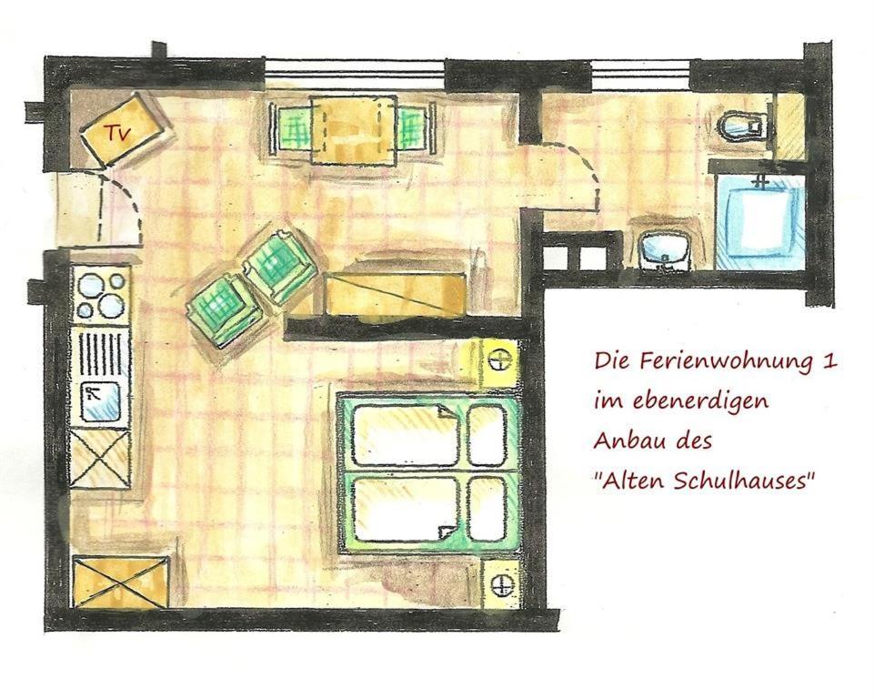 Altes Schulhaus Lägenhet Bad Schwartau Rum bild
