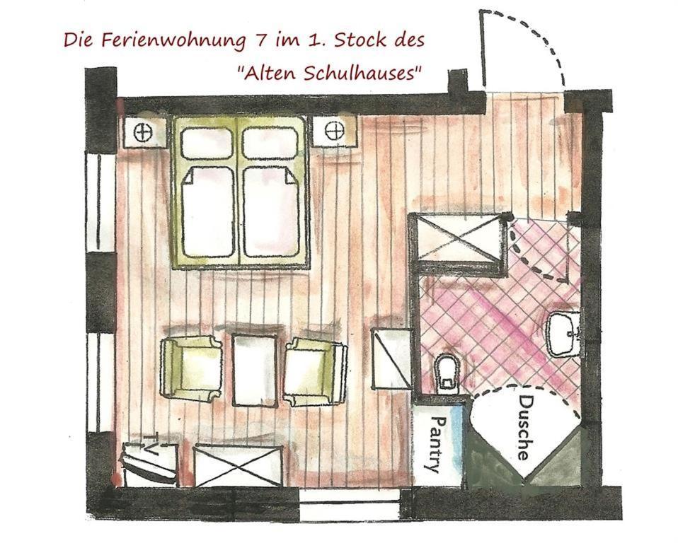 Altes Schulhaus Lägenhet Bad Schwartau Rum bild