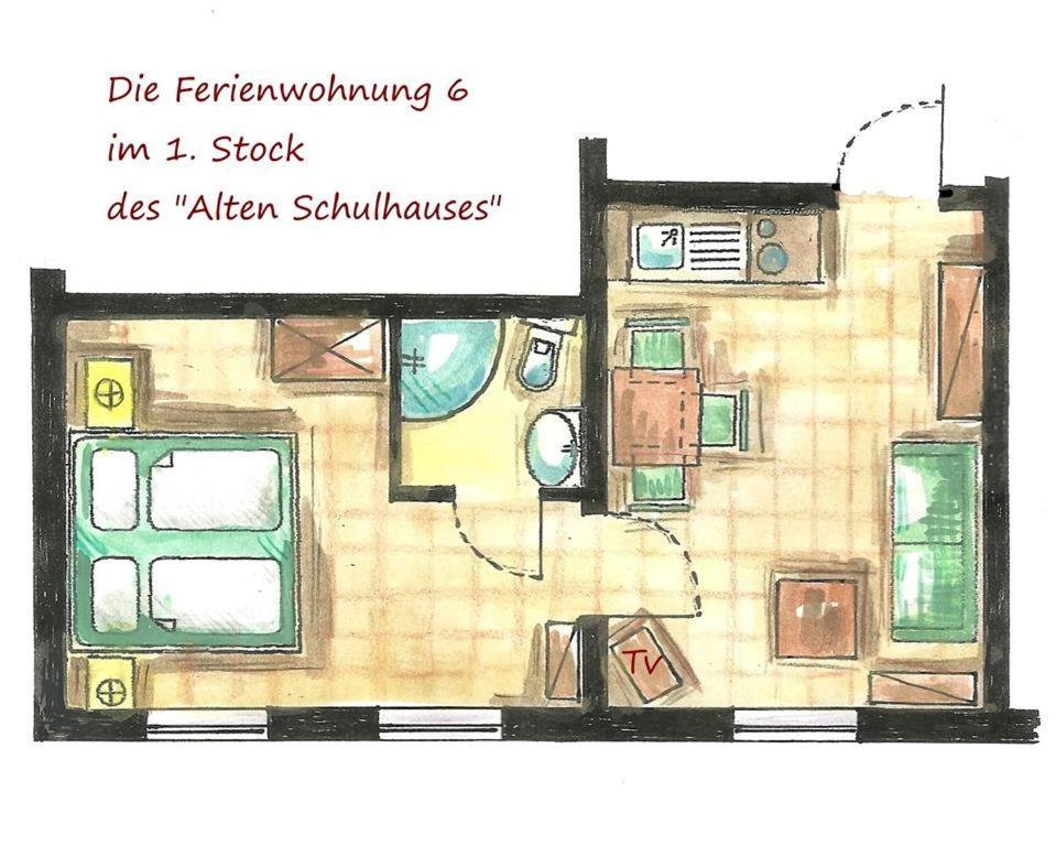 Altes Schulhaus Lägenhet Bad Schwartau Rum bild